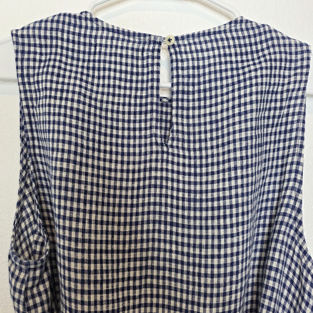 Reformation Sommer Linen Challah Check Dress Size Medium - Picture 9 of 11